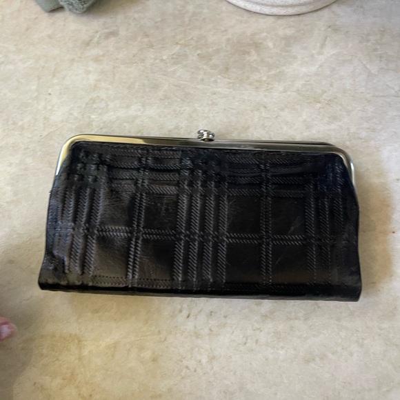 HOBO Black Clutch with Silver Trim - Picture 1 of 12